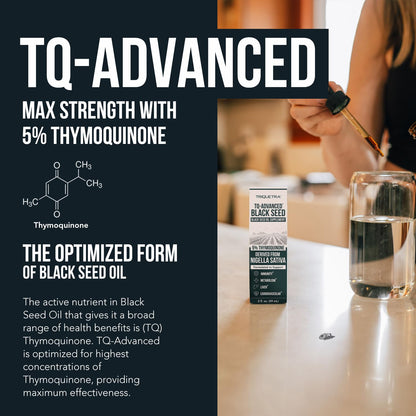 Black Seed Oil Softgels | 5% Thymoquinone - TQ-Advanced® | High Potency - 500 mg per Capsule - 15:1 Concentrate from Nigella Sativa Extract, Raw Form, Vegan Formula, Glass Bottle (60 Softgels) - PrimeBioHealth - canada supplements