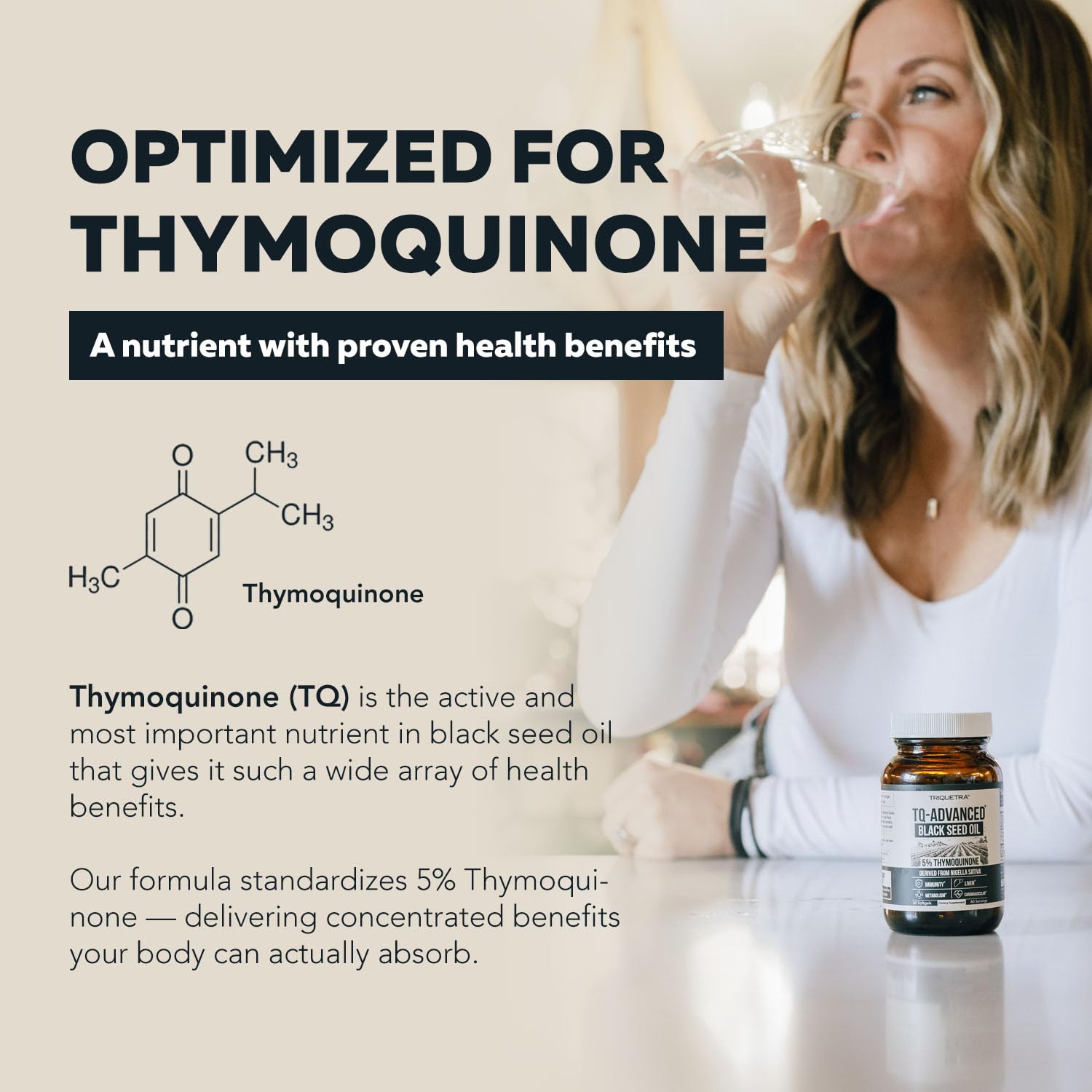 Black Seed Oil Softgels | 5% Thymoquinone - TQ-Advanced® | High Potency - 500 mg per Capsule - 15:1 Concentrate from Nigella Sativa Extract, Raw Form, Vegan Formula, Glass Bottle (60 Softgels) - PrimeBioHealth - canada supplements