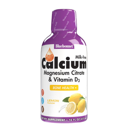 Bluebonnet Nutrition Liquid Calcium Citrate, Magnesium, Vitamin D3, Bone Health, Gluten Free, Soy Free, Milk Free, Kosher, 16 fl oz, 32 Servings, Mixed Berry Flavor - PrimeBioHealth - canada supplements