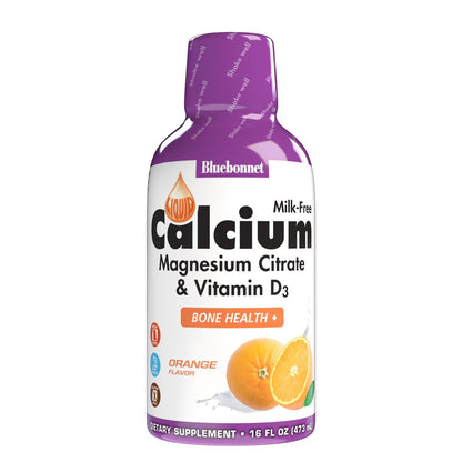 Bluebonnet Nutrition Liquid Calcium Citrate, Magnesium, Vitamin D3, Bone Health, Gluten Free, Soy Free, Milk Free, Kosher, 16 fl oz, 32 Servings, Mixed Berry Flavor - PrimeBioHealth - canada supplements