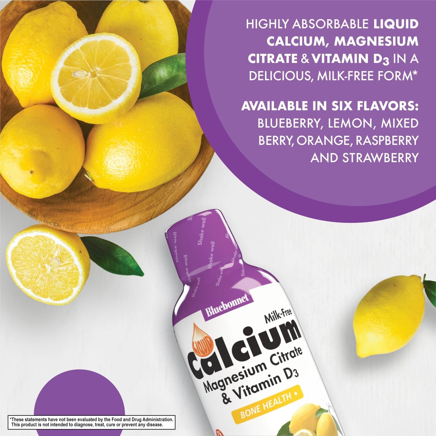 Bluebonnet Nutrition Liquid Calcium Citrate, Magnesium, Vitamin D3, Bone Health, Gluten Free, Soy Free, Milk Free, Kosher, 16 fl oz, 32 Servings, Mixed Berry Flavor - PrimeBioHealth - canada supplements