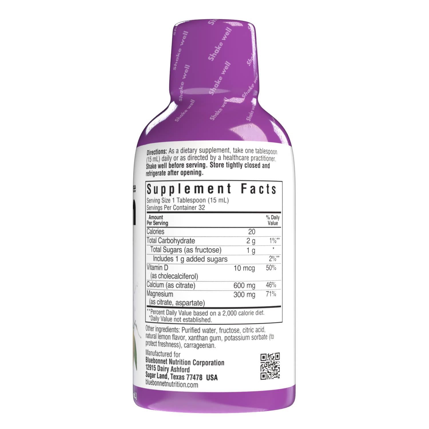 Bluebonnet Nutrition Liquid Calcium Citrate, Magnesium, Vitamin D3, Bone Health, Gluten Free, Soy Free, Milk Free, Kosher, 16 fl oz, 32 Servings, Mixed Berry Flavor - PrimeBioHealth - canada supplements