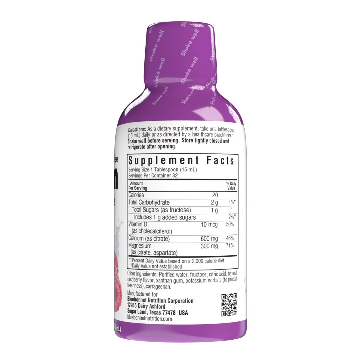 Bluebonnet Nutrition Liquid Calcium Citrate, Magnesium, Vitamin D3, Bone Health, Gluten Free, Soy Free, Milk Free, Kosher, 16 fl oz, 32 Servings, Mixed Berry Flavor - PrimeBioHealth - canada supplements
