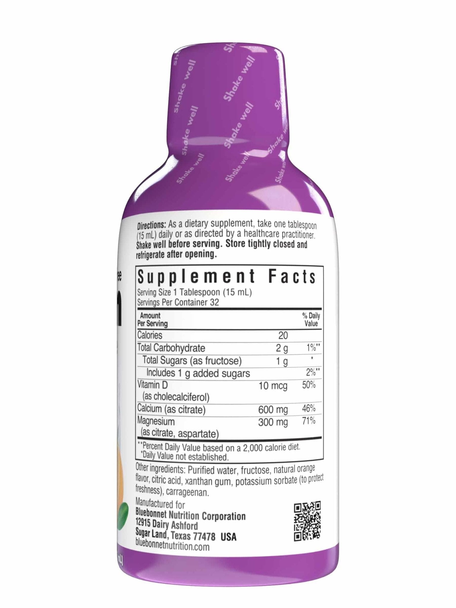 Bluebonnet Nutrition Liquid Calcium Citrate, Magnesium, Vitamin D3, Bone Health, Gluten Free, Soy Free, Milk Free, Kosher, 16 fl oz, 32 Servings, Mixed Berry Flavor - PrimeBioHealth - canada supplements