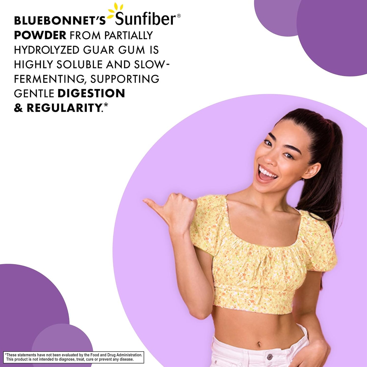 BlueBonnet Nutrition Sunfiber – 6 g of Plant Based Prebiotic Soluble Fiber – Supports Digestive Health* - Instant Dissolve – Non-GMO, Vegan, Kosher, Low-FODMAP – Unflavored, 7.4 OZ, 30 Servings - PrimeBioHealth - canada supplements
