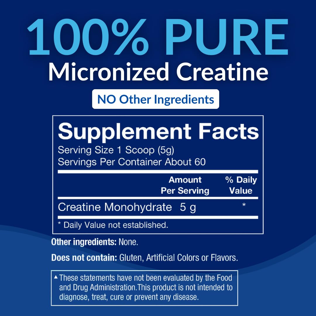 BodyTech Creatine Monohydrate Powder, Unflavored Micronized Creatine Formula for Men and Women, 5g per Serving, Pre Workout & Post Workout Supplement - PrimeBioHealth - canada supplements