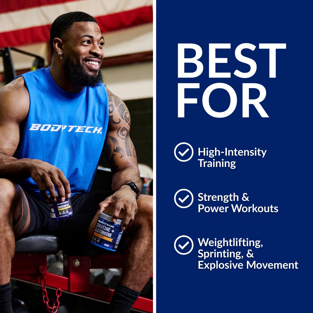 BodyTech Creatine Monohydrate Powder, Unflavored Micronized Creatine Formula for Men and Women, 5g per Serving, Pre Workout & Post Workout Supplement - PrimeBioHealth - canada supplements