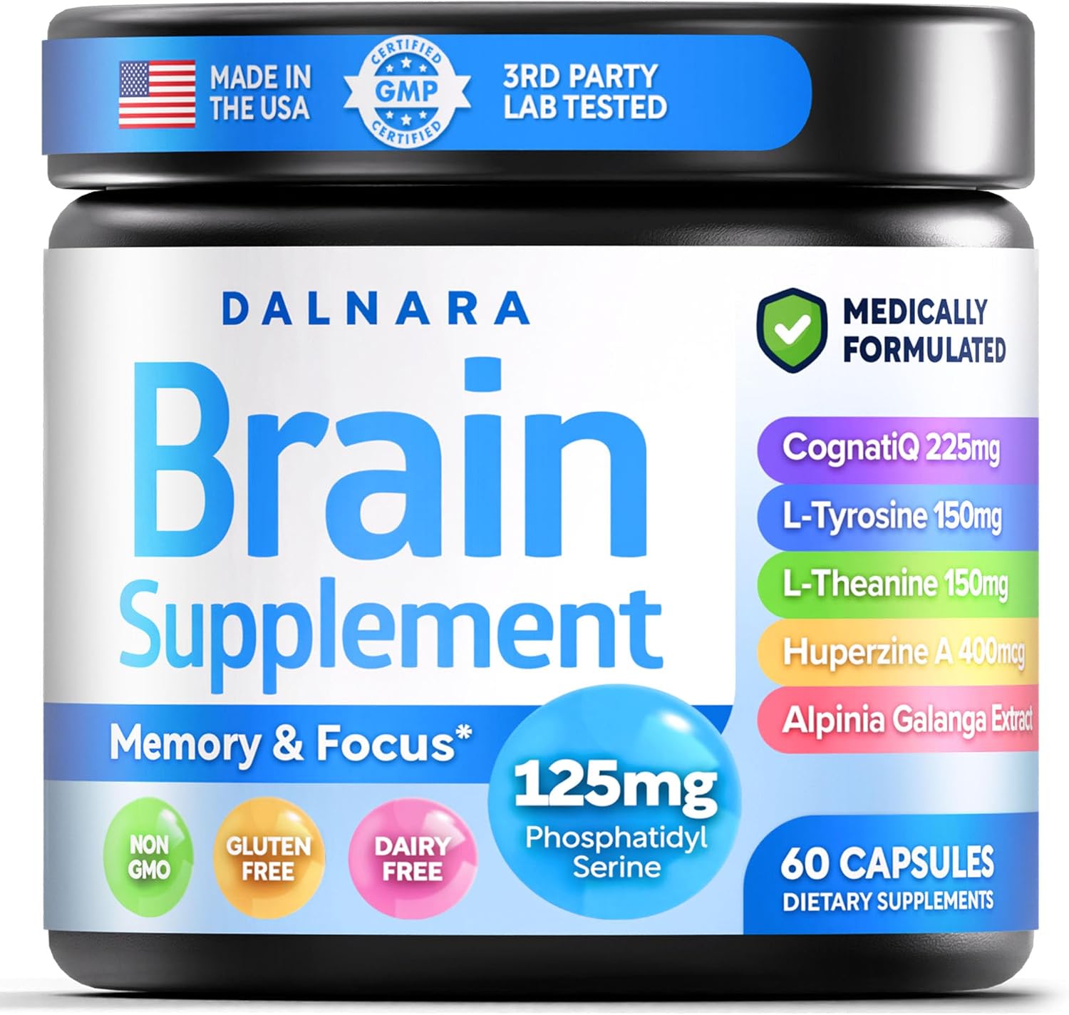 Brain Fog Supplement for Women – Memory & Focus Support for Perimenopause and Menopause – Cognitive Support with Phosphatidylserine, CognatiQ & L-Theanine – Brain Health Capsules – 60 Count - PrimeBioHealth - canada supplements