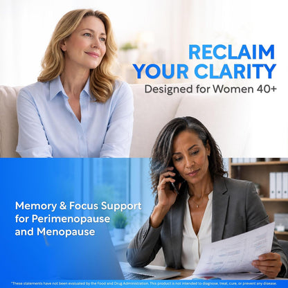 Brain Fog Supplement for Women – Memory & Focus Support for Perimenopause and Menopause – Cognitive Support with Phosphatidylserine, CognatiQ & L-Theanine – Brain Health Capsules – 60 Count - PrimeBioHealth - canada supplements