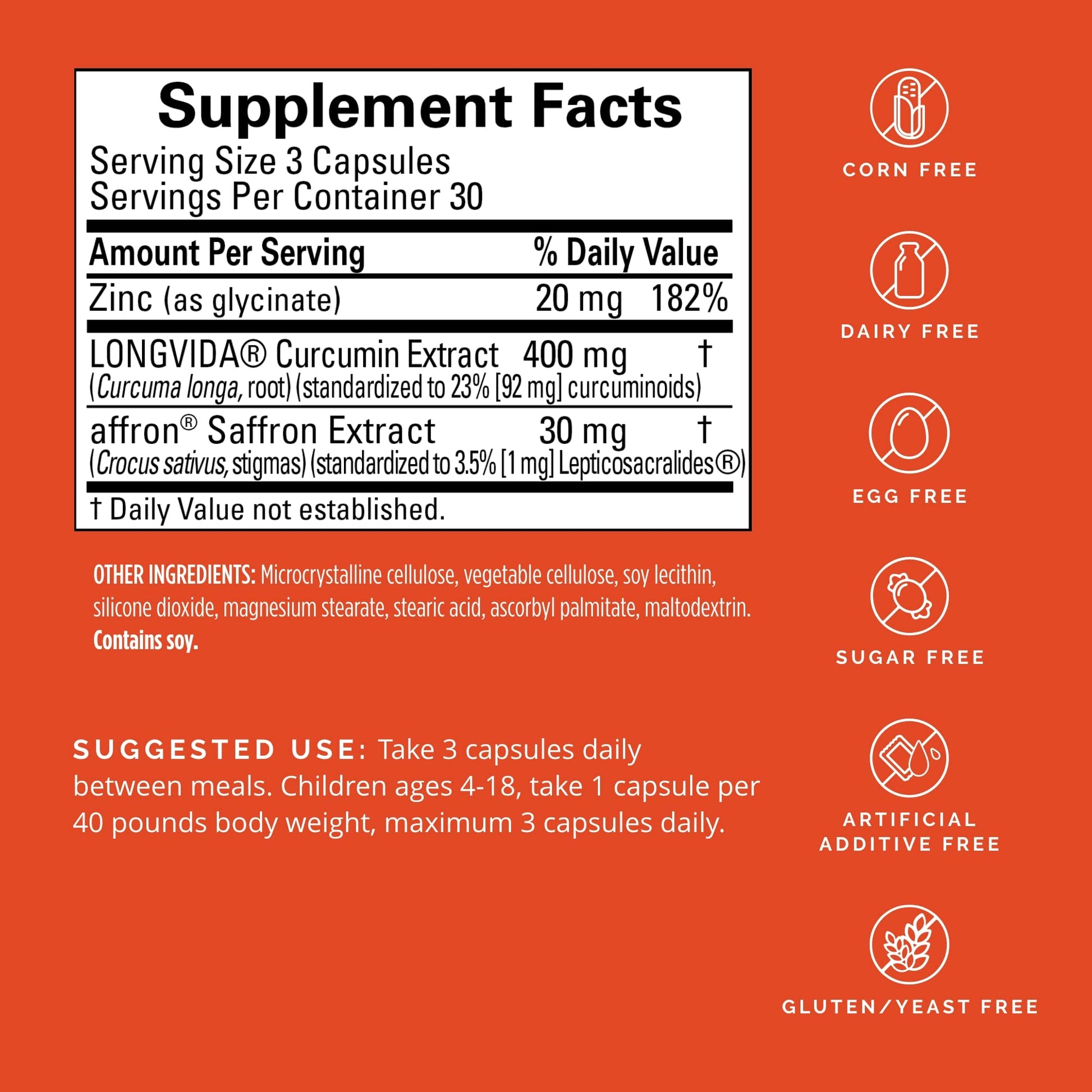 BRAINMD Dr Amen Happy Saffron Plus - 90 Capsules - with Saffron Flower Extract, Curcumin & Zinc - Vegan - PrimeBioHealth - canada supplements