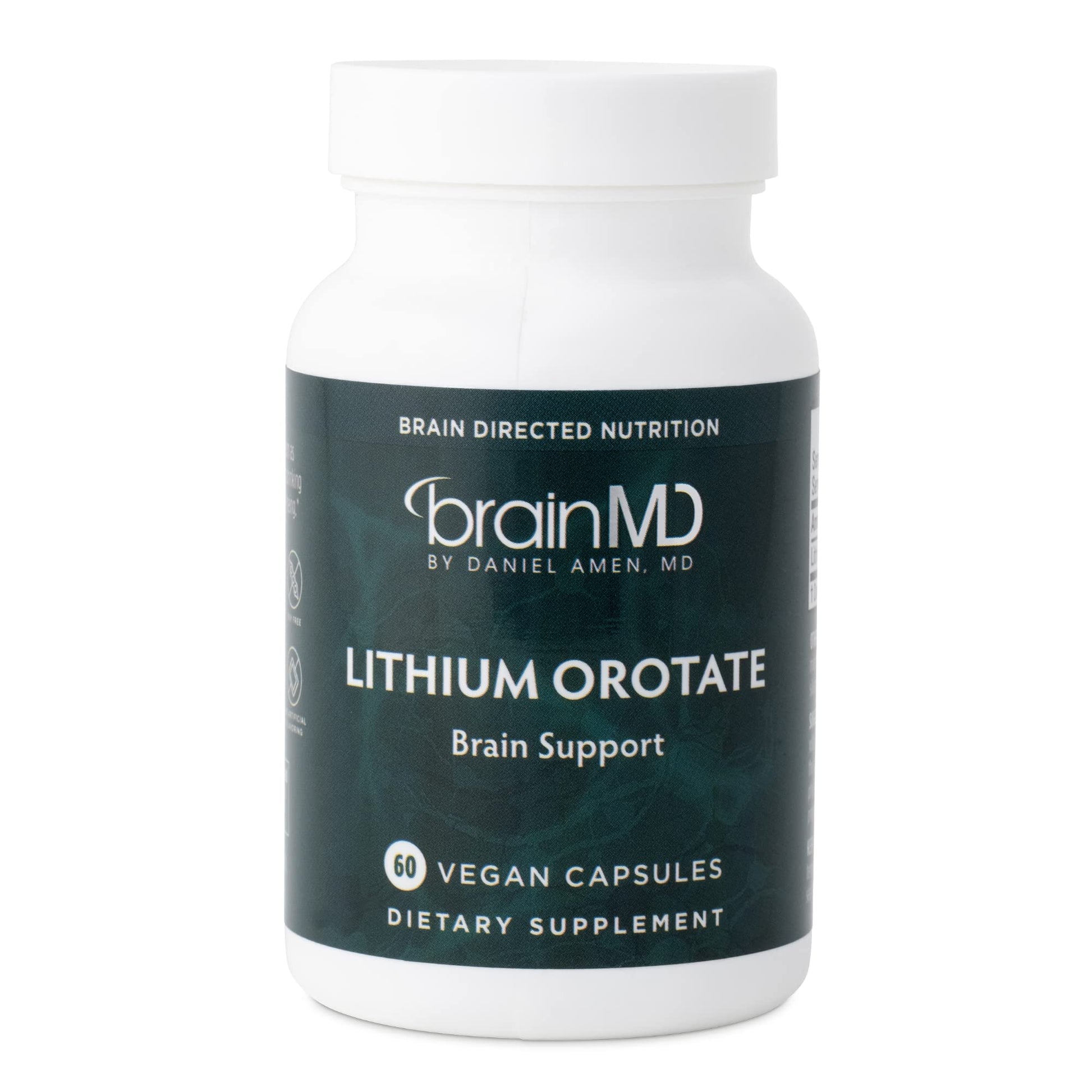BRAINMD Dr Amen Lithium Orotate - 60 Capsules - Brain Support - Gluten Free - 60 Servings - PrimeBioHealth - canada supplements