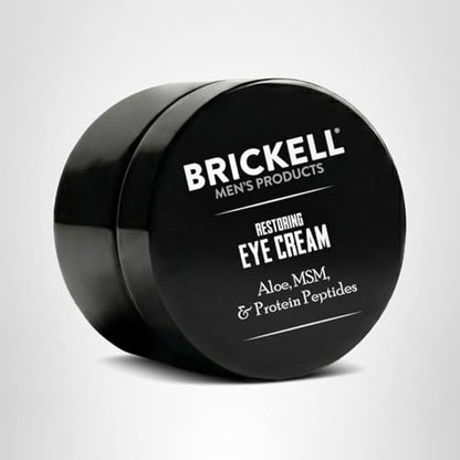 Brickell Men's Restoring Under Eye Cream for Men, Natural and Organic Anti Aging Eye Balm To Reduce Puffiness, Wrinkles, Dark Circles - PrimeBioHealth - canada supplements