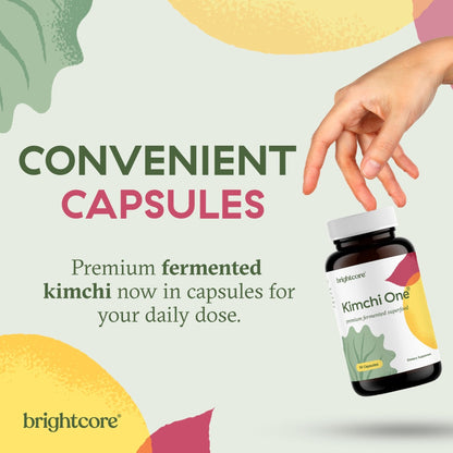 Brightcore Nutrition - Kimchi One, Kimchi Powder Capsules, Probiotics, Enzymes, & Antioxidant Supplement, Premium Gut Health Superfood - PrimeBioHealth - canada supplements