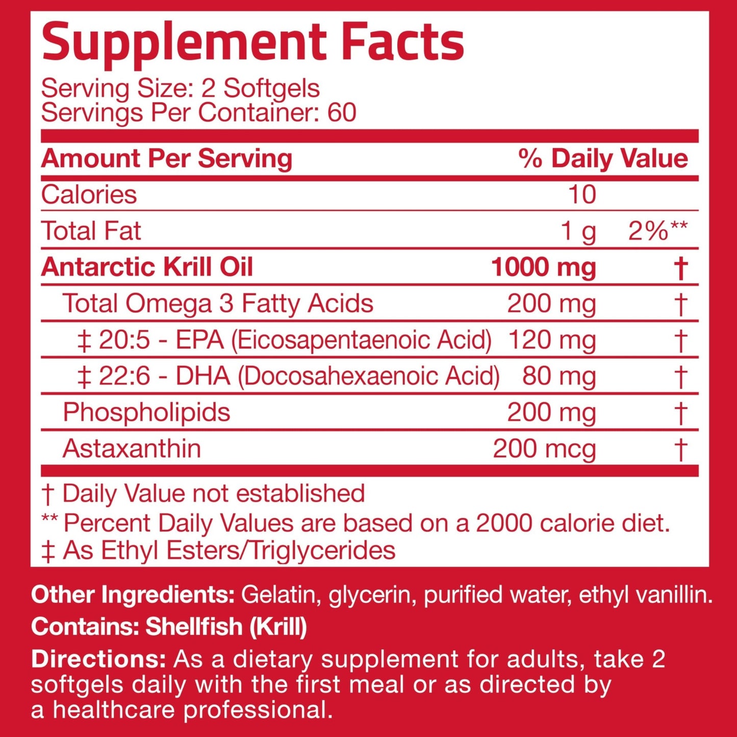 Bronson Antarctic Krill Oil 1000 mg with Omega-3s EPA, DHA, Astaxanthin and Phospholipids 120 Softgels - PrimeBioHealth - canada supplements