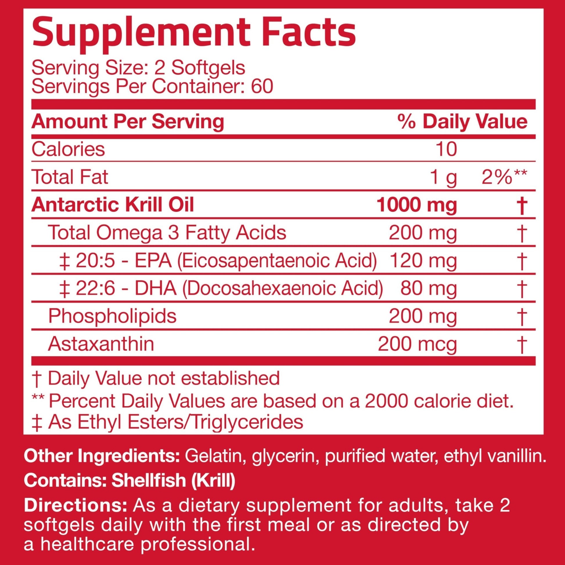 Bronson Antarctic Krill Oil 1000 mg with Omega-3s EPA, DHA, Astaxanthin and Phospholipids 120 Softgels - PrimeBioHealth - canada supplements