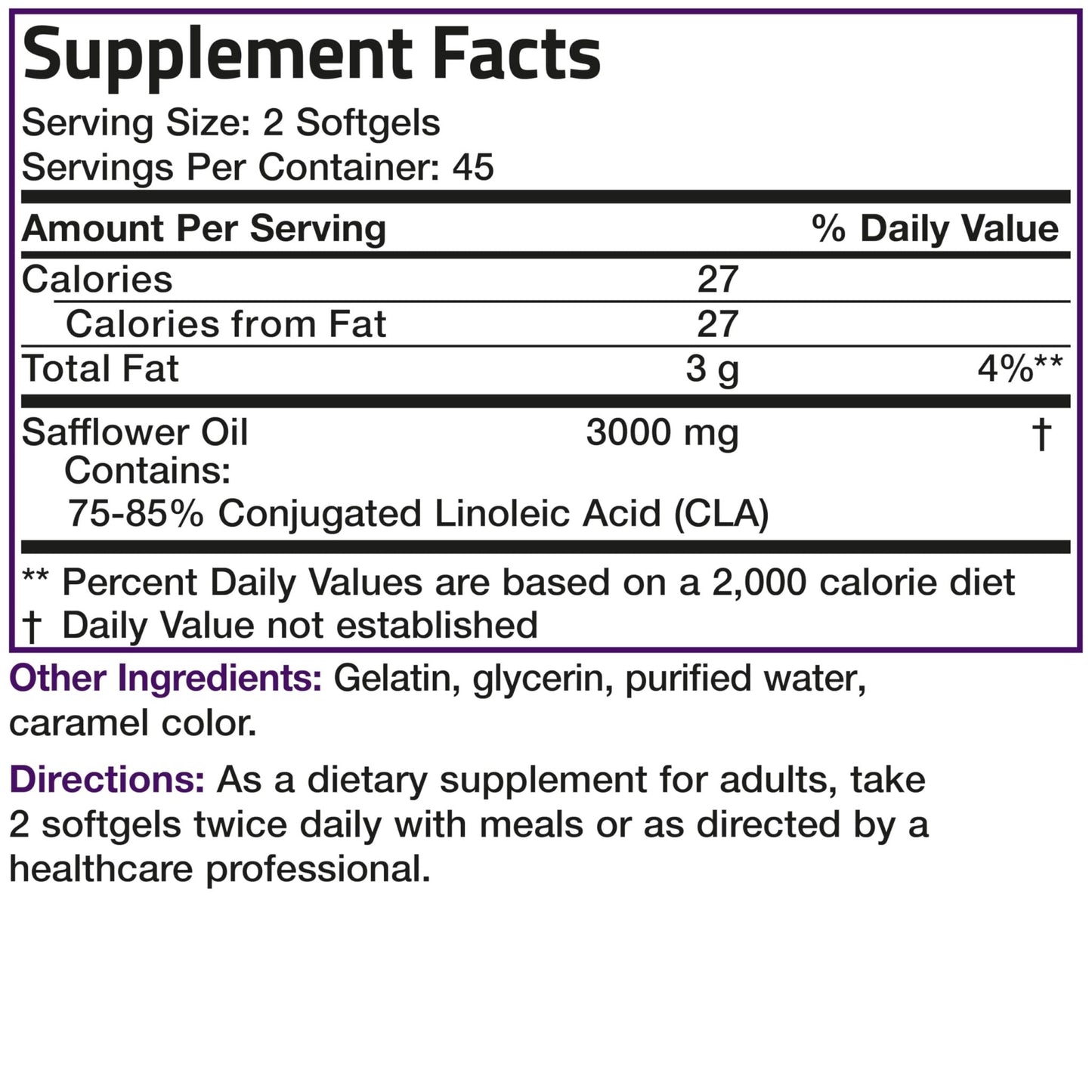 Bronson CLA 3000 Extra High Potency Supports Healthy Weight Management Lean Muscle Mass Non-Stimulating Conjugated Linoleic Acid 120 Softgels - PrimeBioHealth - canada supplements
