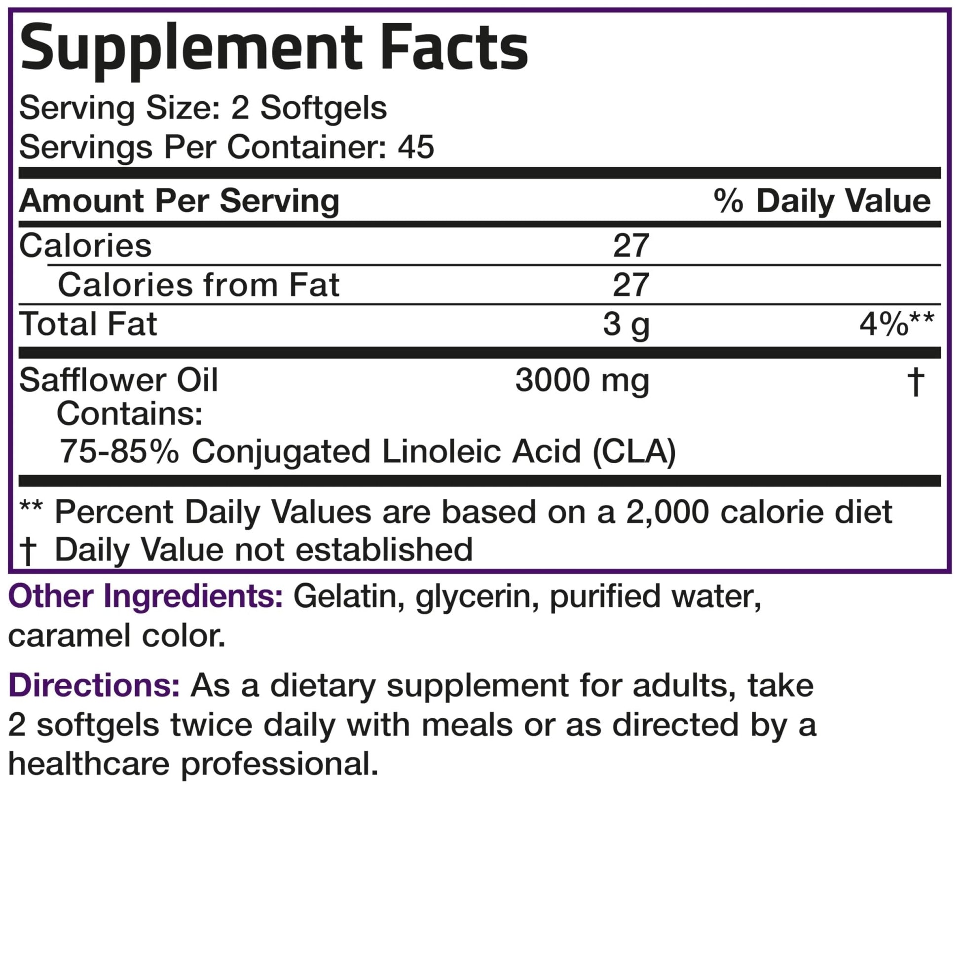 Bronson CLA 3000 Extra High Potency Supports Healthy Weight Management Lean Muscle Mass Non-Stimulating Conjugated Linoleic Acid 120 Softgels - PrimeBioHealth - canada supplements