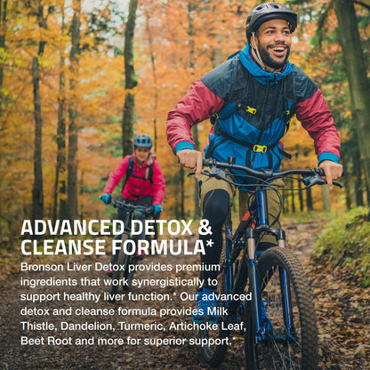 Bronson Liver Detox Advanced Detox & Cleansing Formula Supports Health Liver Function with Milk Thistle, Dandelion Extract, Turmeric, Artichoke Leaf & More, Non-GMO, 60 Vegetarian Capsules - PrimeBioHealth - canada supplements