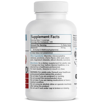 Bronson Melatonin 10mg Fast Dissolve Cherry Flavored Tablets Vegetarian Chewable Lozenges, 360 Count - PrimeBioHealth - canada supplements