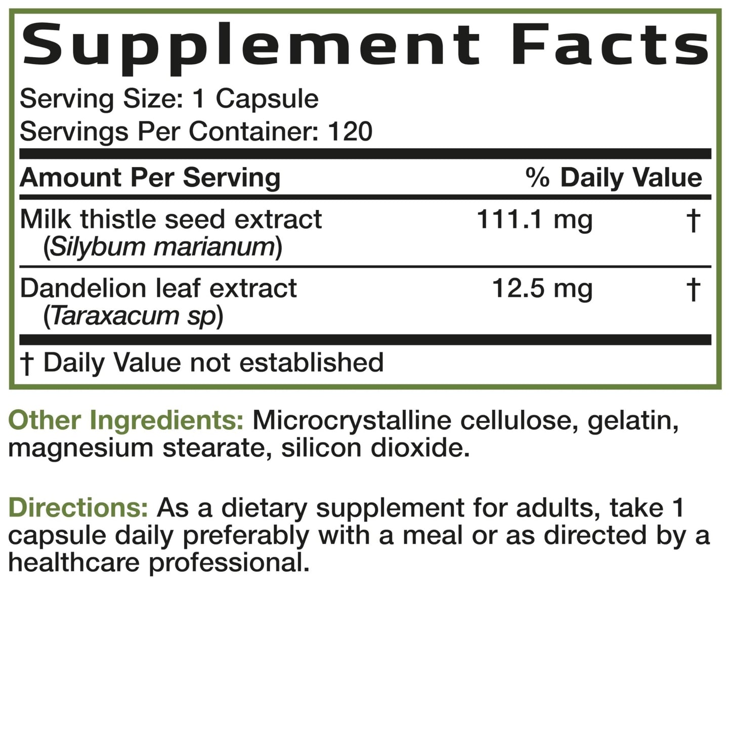 Bronson Milk Thistle Silymarin Marianum & Dandelion Extract Liver Health Support, Antioxidant Support, Detox, 120 Capsules - PrimeBioHealth - canada supplements