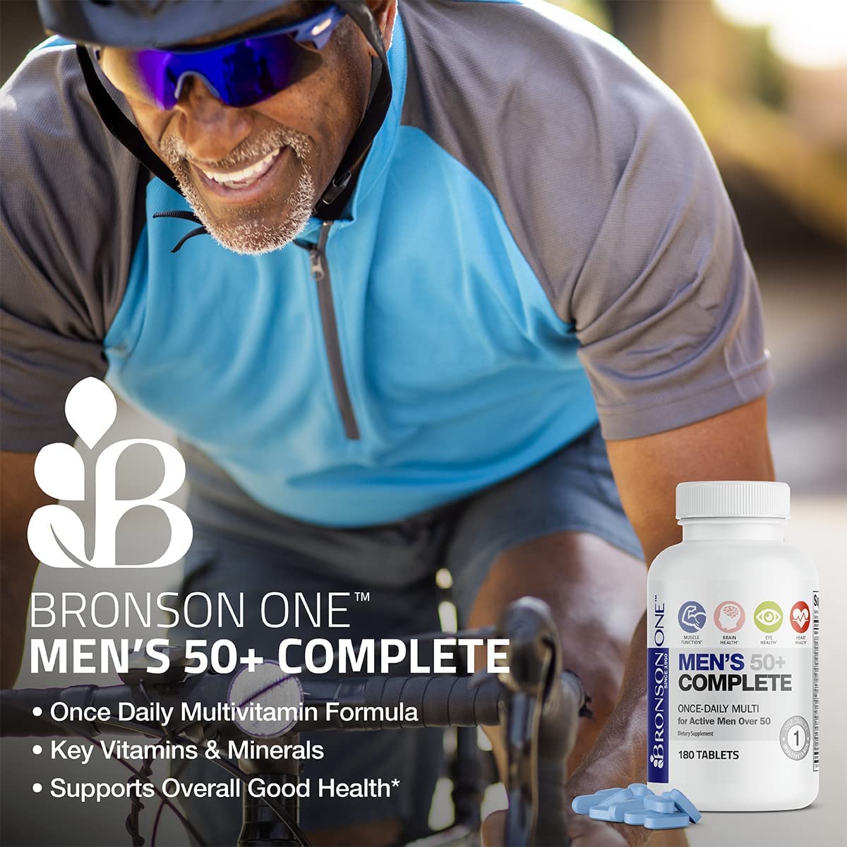 Bronson ONE Daily Mens 50+ Complete Multivitamin Multimineral, 180 Tablets - PrimeBioHealth - canada supplements