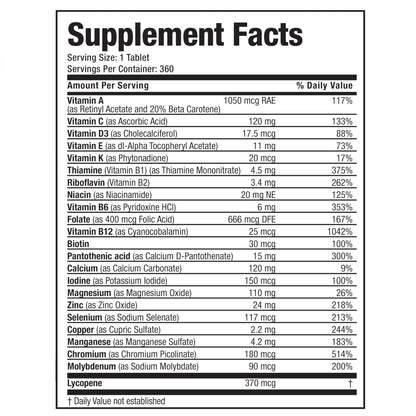 Bronson ONE Daily Mens 50+ Complete Multivitamin Multimineral, 180 Tablets - PrimeBioHealth - canada supplements