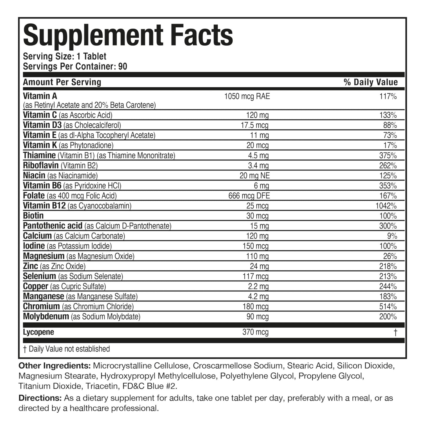 Bronson ONE Daily Mens 50+ Complete Multivitamin Multimineral, 180 Tablets - PrimeBioHealth - canada supplements