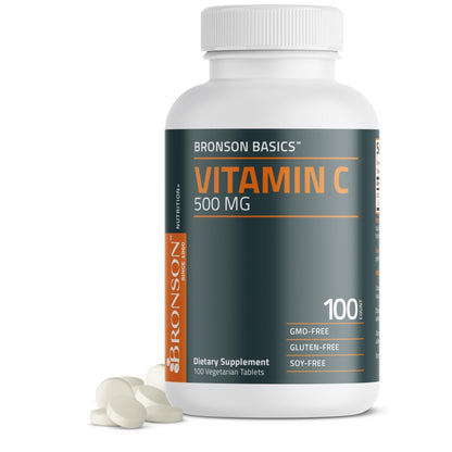 Bronson Vitamin C 500 MG Supports a Healthy Immune System & Antioxidant Protection, Non-GMO, 250 Vegetarian Tablets - PrimeBioHealth - canada supplements