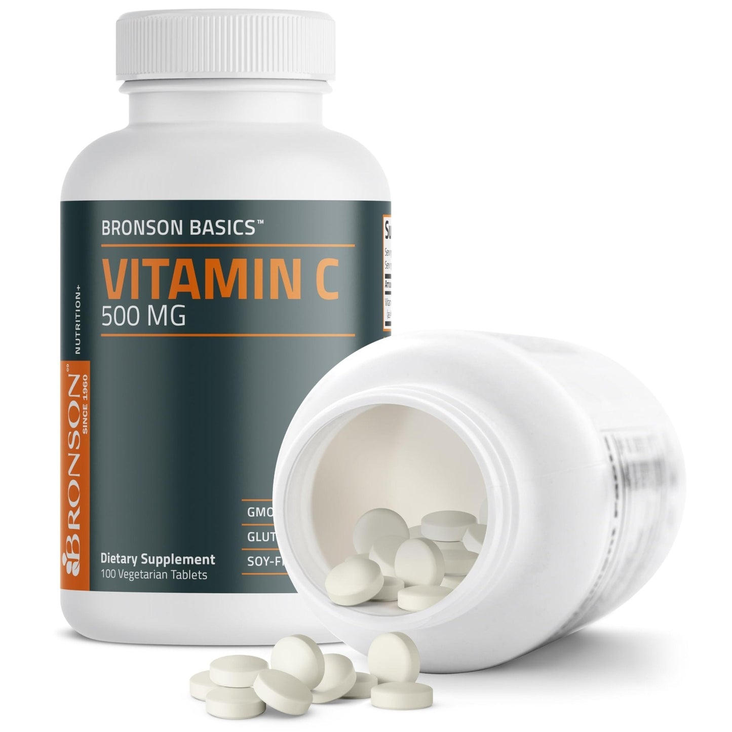 Bronson Vitamin C 500 MG Supports a Healthy Immune System & Antioxidant Protection, Non-GMO, 250 Vegetarian Tablets - PrimeBioHealth - canada supplements