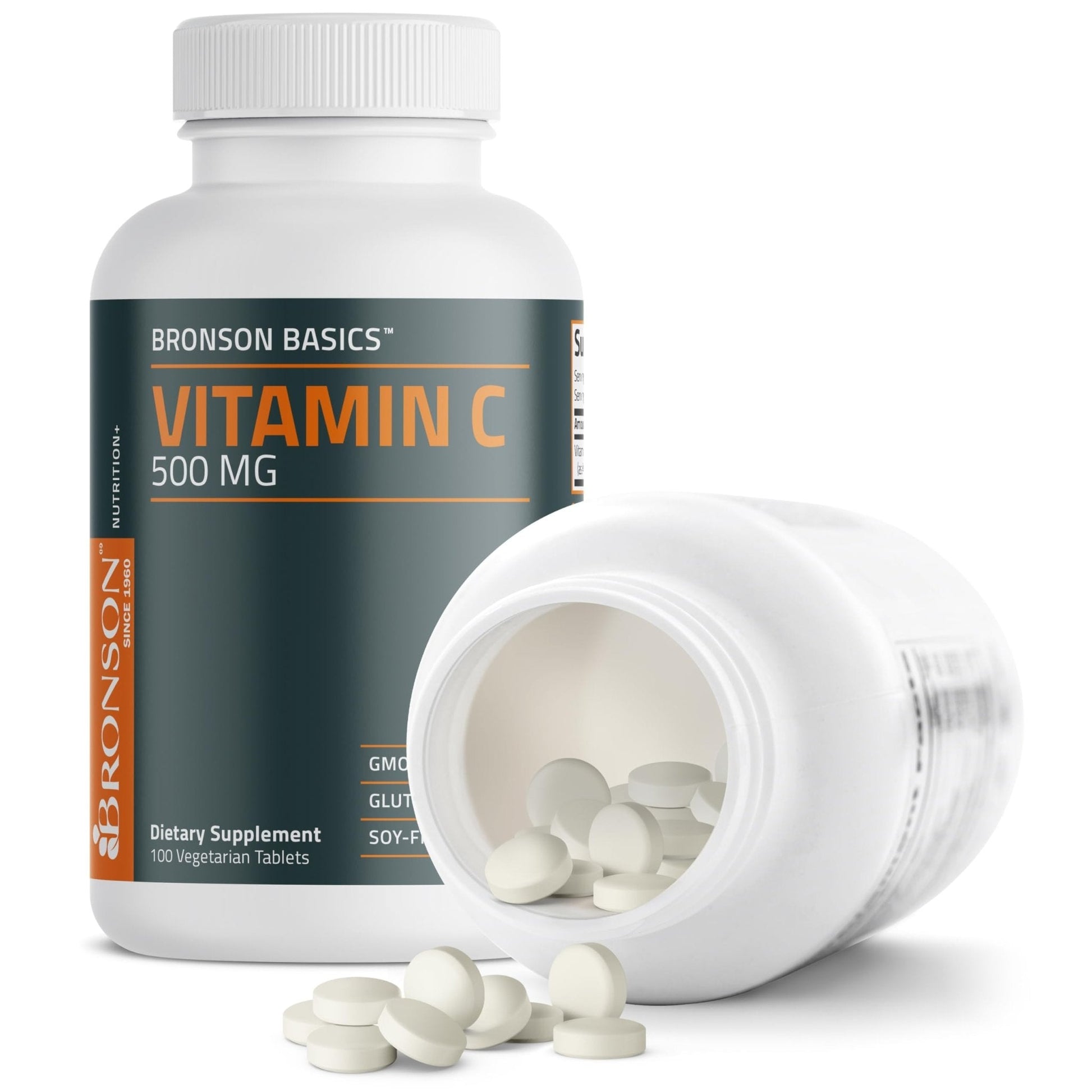 Bronson Vitamin C 500 MG Supports a Healthy Immune System & Antioxidant Protection, Non-GMO, 250 Vegetarian Tablets - PrimeBioHealth - canada supplements