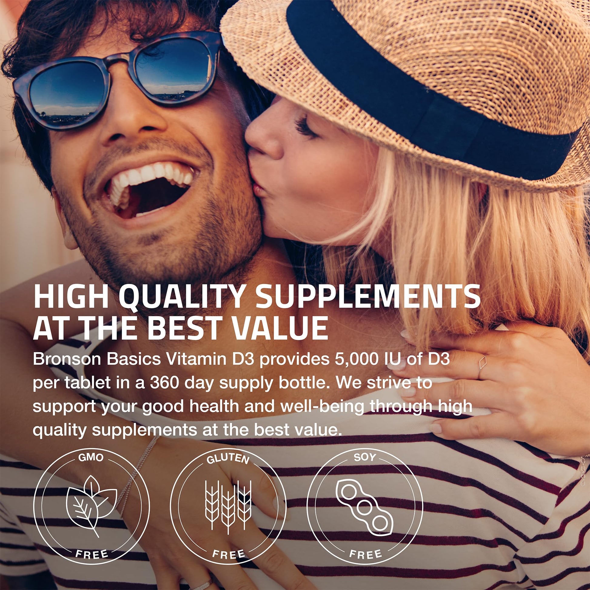 Bronson Vitamin D3 5000iu (125mcg) Healthy Muscle Function and Immune Support, Non-GMO, 360 Tablets - PrimeBioHealth - canada supplements