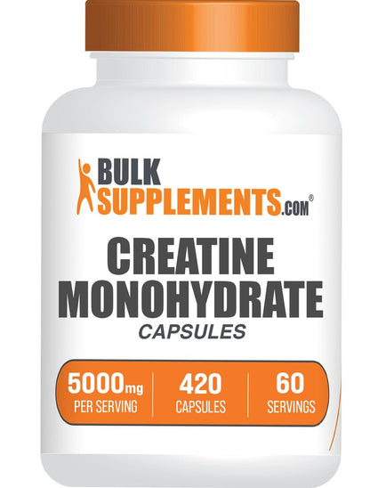 BulkSupplements.com Creatine Monohydrate Capsules - Micronized Creatine Pills - Gluten Free, 7 Capsules per Serving - PrimeBioHealth - canada supplements