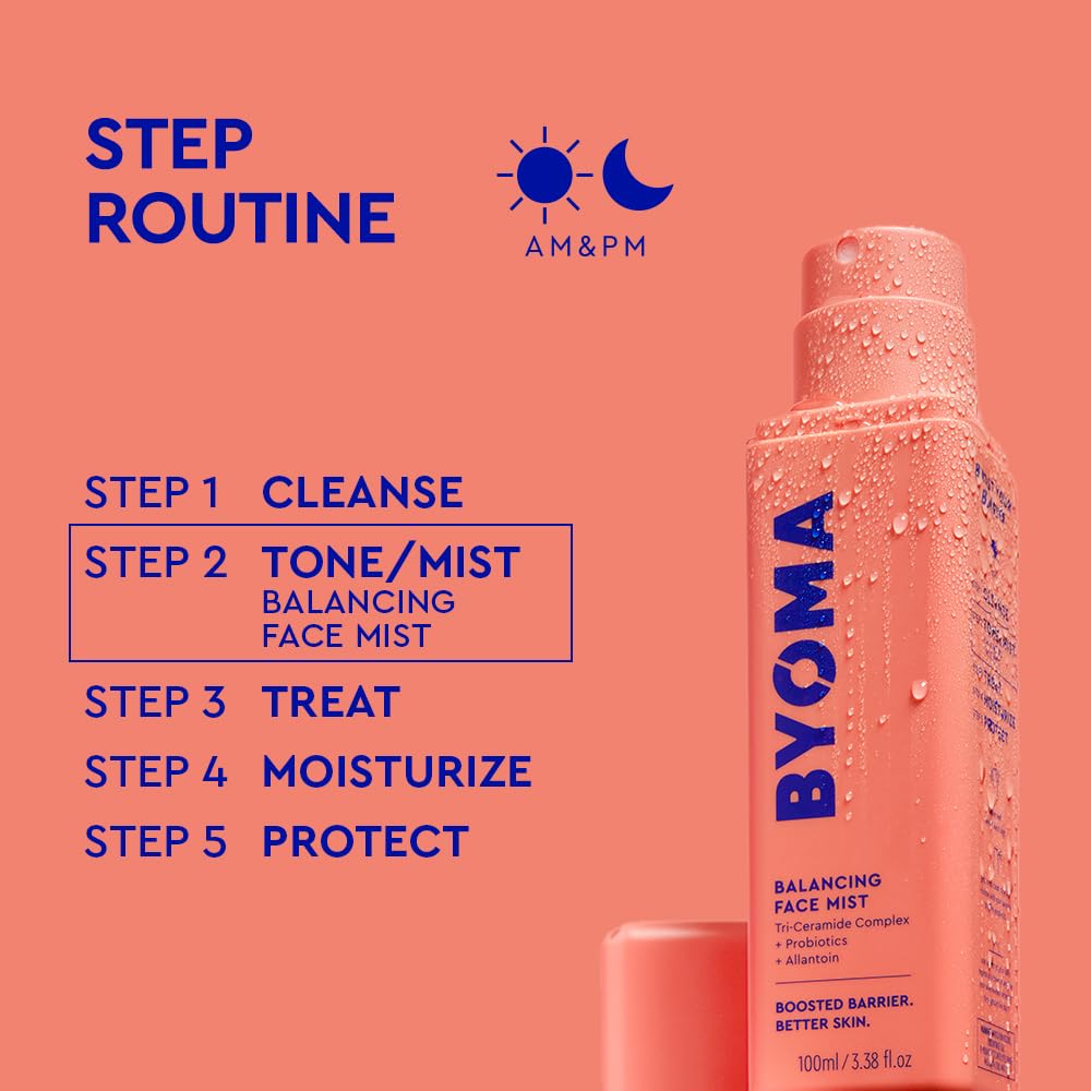 BYOMA Balancing Face Mist - pH Balanced Face Toner with Ceramides, Probiotics & Allantoin - Alcohol Free Toner Spray - Balance - PrimeBioHealth - canada supplements