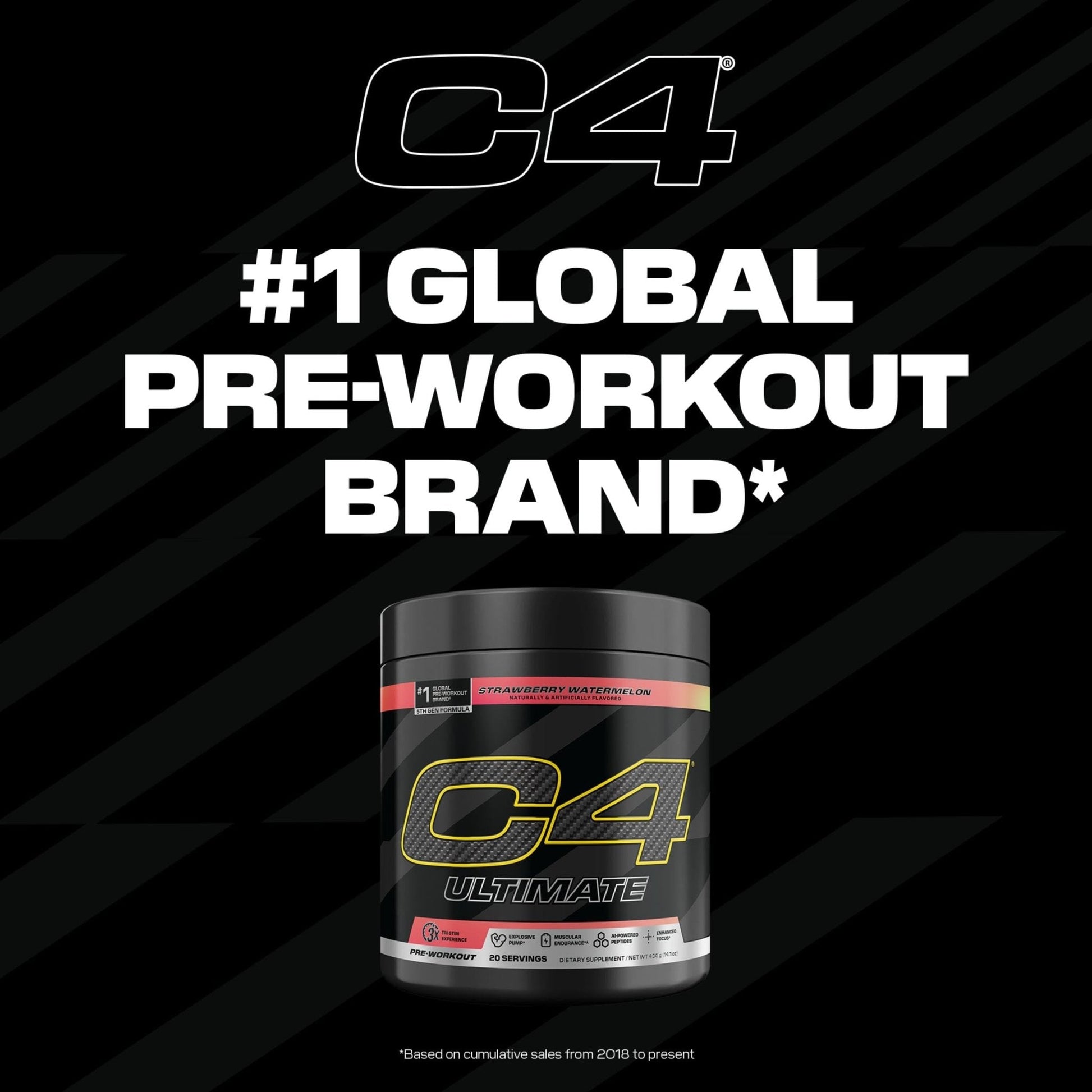 C4 Ultimate Pre Workout Powder Watermelon - Sugar Free Preworkout Energy Supplement for Men & Women - 300mg Caffeine + 3.2g Beta Alanine - PrimeBioHealth - canada supplements