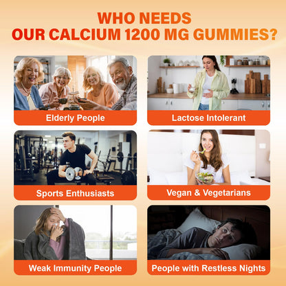 Calcium 1200 mg with Vitamin D3 Gummies for Adults - Calcium Citrate with Vitamin D3 K2, Magnesium, Zinc, Boron, Copper and Ashwagandha - PrimeBioHealth - canada supplements