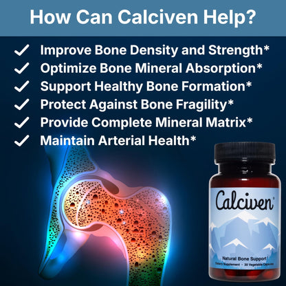 Calciven - Natural Bone Support Supplement - Non-GMO, Gluten-Free - PrimeBioHealth - canada supplements
