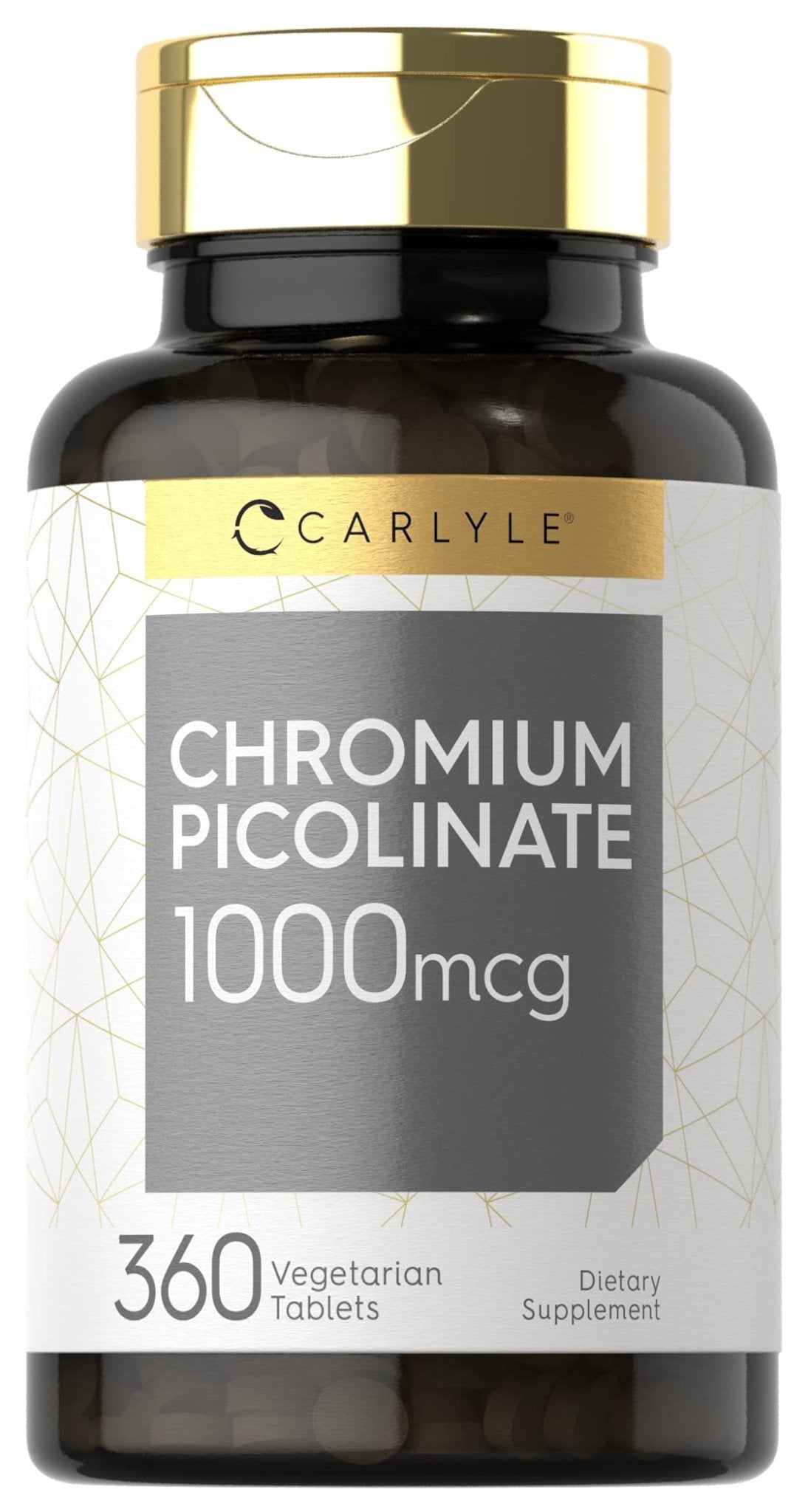Carlyle Ultra Chromium Picolinate 1000mcg | 360 Tablets | Vegetarian, Non-GMO, Gluten Free - PrimeBioHealth - canada supplements