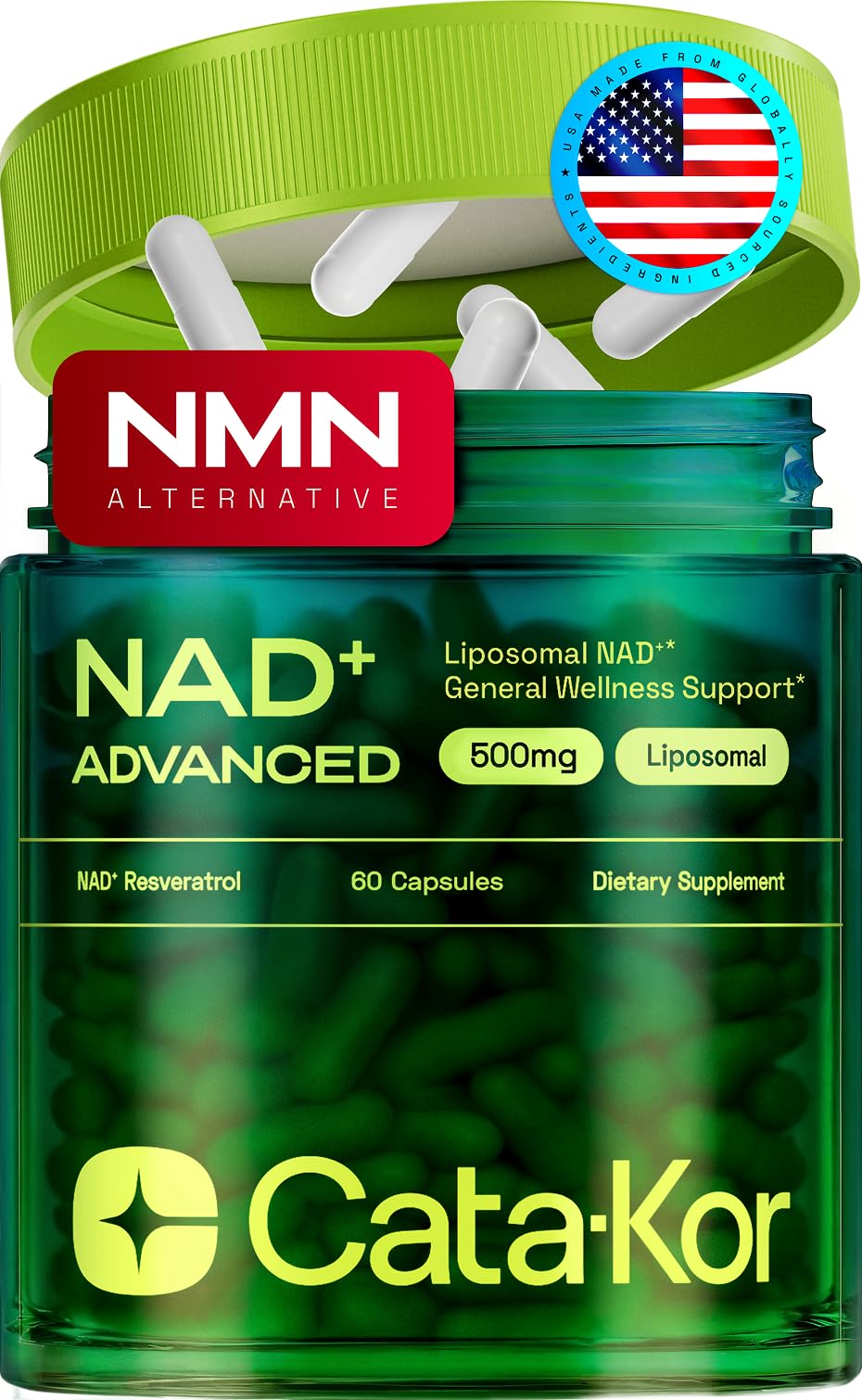 Cata-Kor Liposomal NAD+ Supplement with Resveratrol – Advanced NAD Resveratrol - PrimeBioHealth - canada supplements