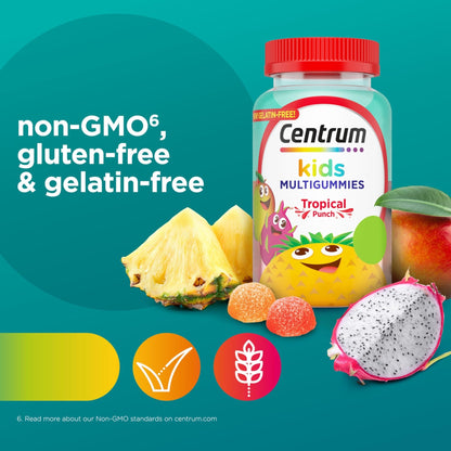 Centrum Kids Multivitamin Gummies, Tropical Punch Flavor Made With Natural Flavors, Stocking Stuffer, 150 Count, 150 Day Supply - PrimeBioHealth - canada supplements