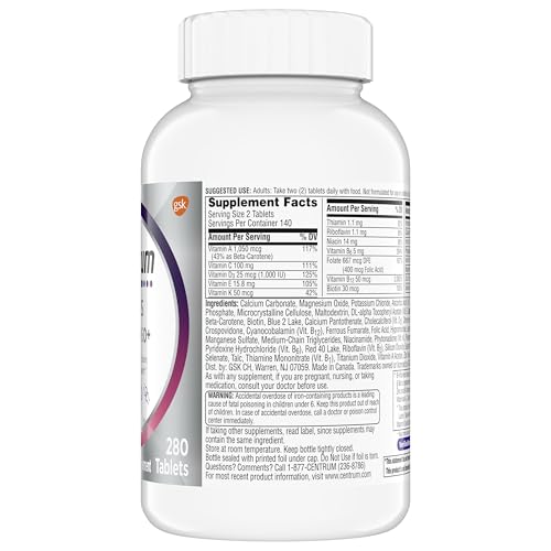Centrum Minis Silver Women's Multivitamin for Women 50 Plus, Multimineral Supplement with Vitamin D3, B Vitamins, Non-GMO Ingredients - PrimeBioHealth - canada supplements