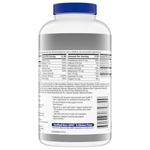 Centrum Silver Men's 50+ Multivitamin with Vitamin D3, B-Vitamins, Zinc for Memory and Cognition - 200 Tablets - PrimeBioHealth - canada supplements