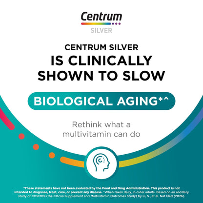 Centrum Silver Men's 50+ Multivitamin with Vitamin D3, B-Vitamins, Zinc for Memory and Cognition - 200 Tablets - PrimeBioHealth - canada supplements