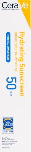 CeraVe 100% Mineral Sunscreen SPF 50, Face sunscreen With Zinc Oxide & Titanium Dioxid - PrimeBioHealth - canada supplements