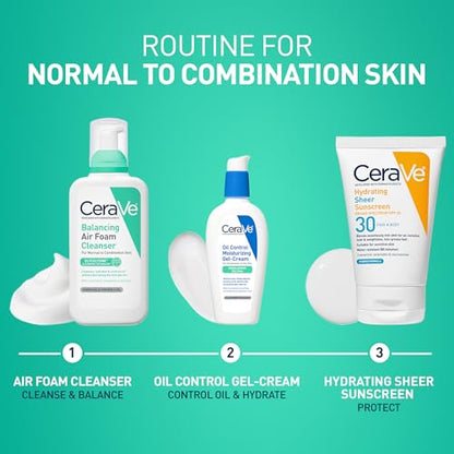 CeraVe Balancing Air Foam Face Wash, Foaming Facial Cleanser For Combination Skin, 8HR Oil Control + 24HR Hydration - PrimeBioHealth - canada supplements