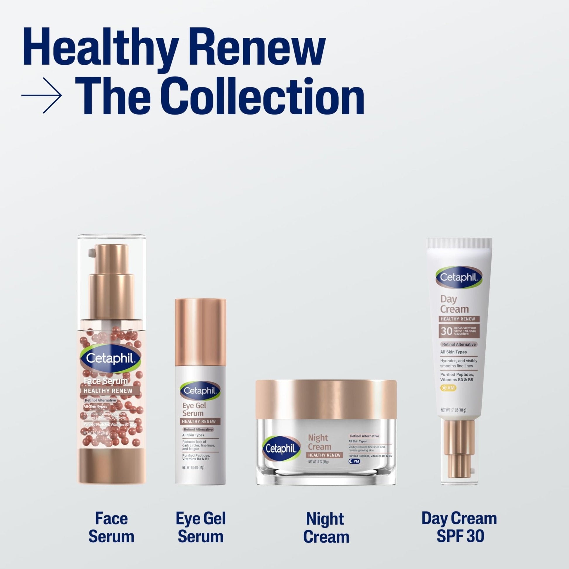 Cetaphil Healthy Renew Skin Tightening Night Cream 1.7 Oz, Wrinkle Repair Cream for Face with Peptides - PrimeBioHealth - canada supplements