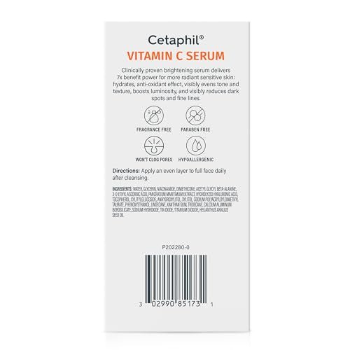 Cetaphil Vitamin C Serum, Visibly Reduces Look of Dark Spots and Hyperpigmentation, Formulated with Niacinamide - PrimeBioHealth - canada supplements