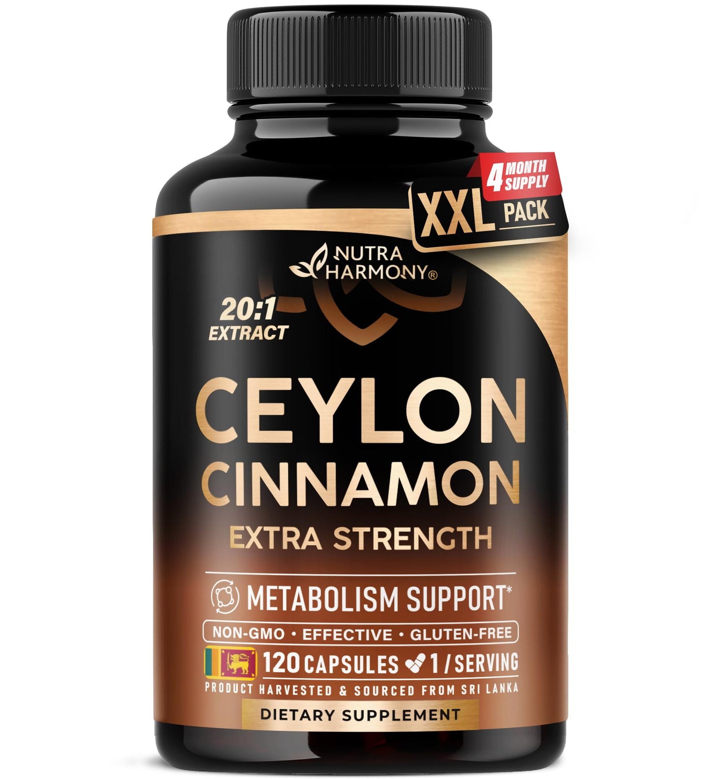 Ceylon Cinnamon Capsules - Extra Strength - Energy, Heart & Metabolism Support - for Men & Women - Pure Natural Extract 20:1 Supplement - Made in USA - PrimeBioHealth - canada supplements