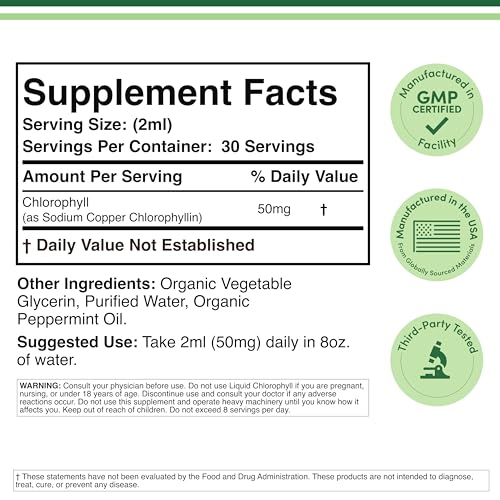 Chlorophyll Liquid Drops - for Digestion, Gut Health, Energy and Detox - Vegan Safe - PrimeBioHealth - canada supplements