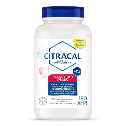Citracal Maximum Plus Calcium Supplement - Calcium Citrate with Vitamin D3, Zinc, & Essential Minerals for Bone Health Support, Ages 12+ - PrimeBioHealth - canada supplements