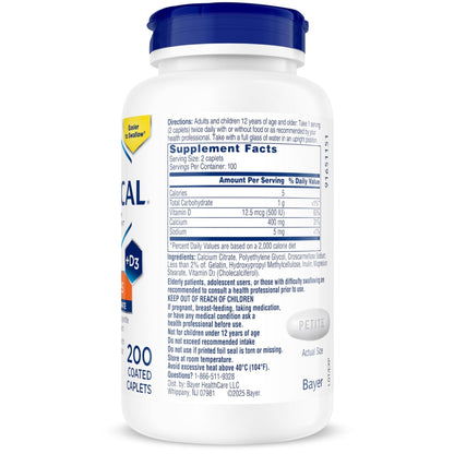 Citracal Petites, 400 mg Calcium Citrate, Easily Absorbed and Highly Soluble with 12.5 mcg - PrimeBioHealth - canada supplements